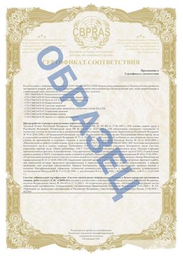 Образец Приложение к СТО 01.064.00220722.2-2020 Далматово Сертификат СТО 01.064.00220722.2-2020 