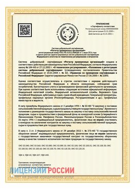 Приложение к сертификату для ИП Далматово Сертификат СТО 03.080.02033720.1-2020